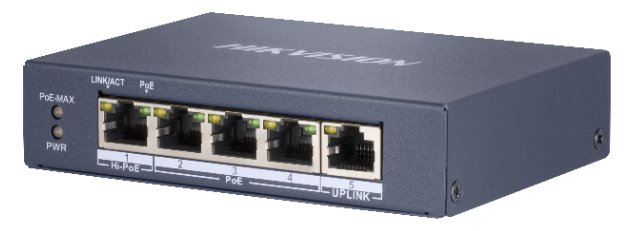 Hikvision Pro Series DS-3E0505HP-E - Switch - unmanaged - 3 x 10/100/1000 (PoE)