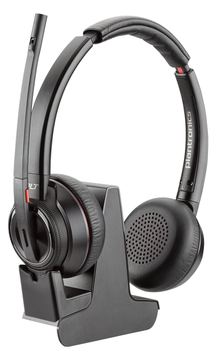 Poly Savi 8200 Series W8220 - Headset - On-Ear Ersatz DECT kabellos aktive Rauschunterdrückung mit Ladeschale von LumaTech
