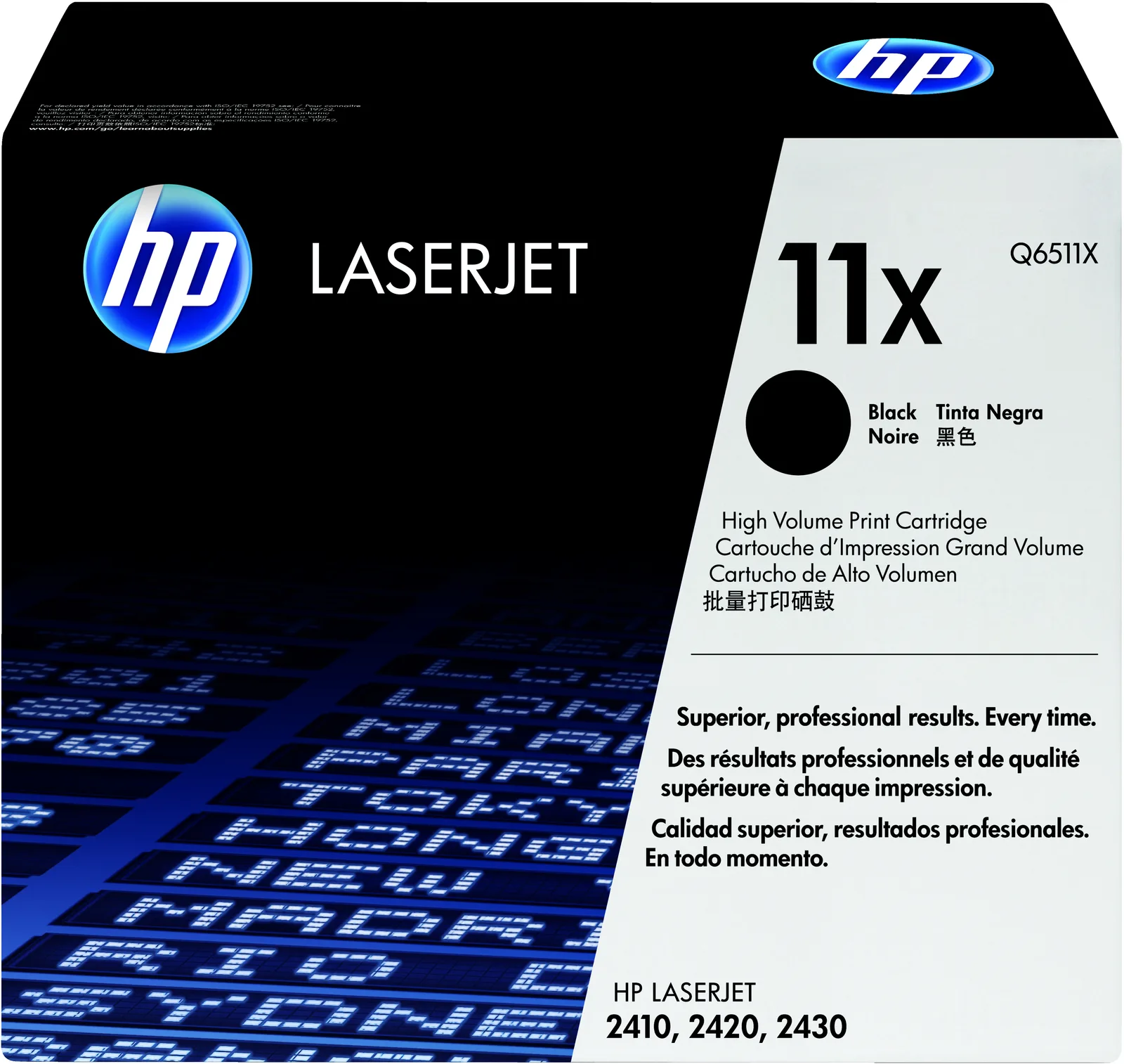 HP 11X - Hohe Ergiebigkeit - Schwarz - Original - LaserJet - Tonerpatrone (Q6511X), Ansicht 2