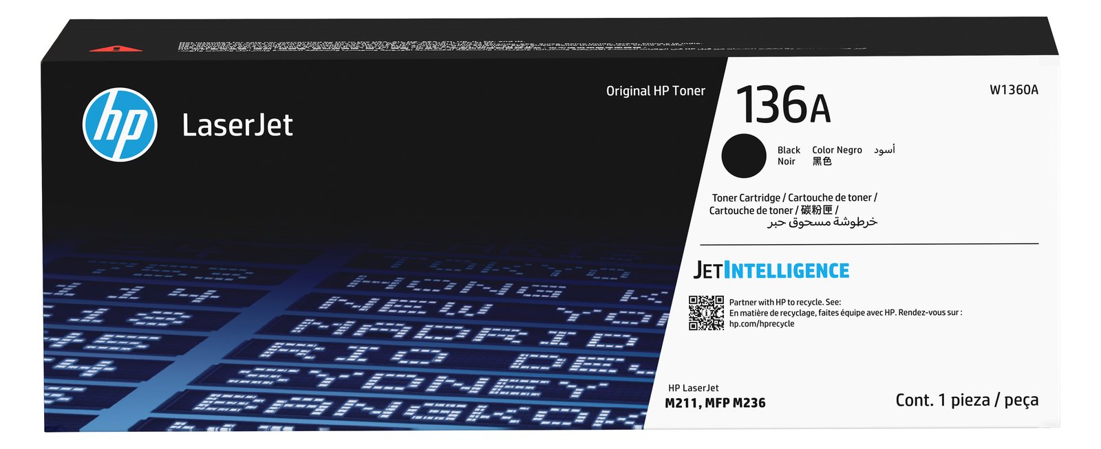 HP 136A Black Original LaserJet Toner Cartridge - 1150 Seiten - Schwarz - 1 Stück(e)