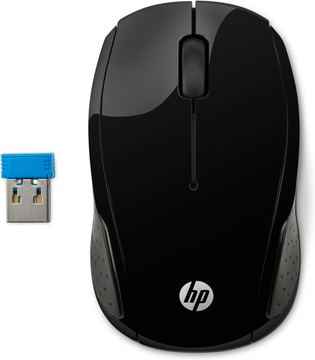 HP 200 - Maus - rechts- und linkshändig - optisch - kabellos - 2.4 GHz - kabelloser Empfänger (USB) von LumaTech