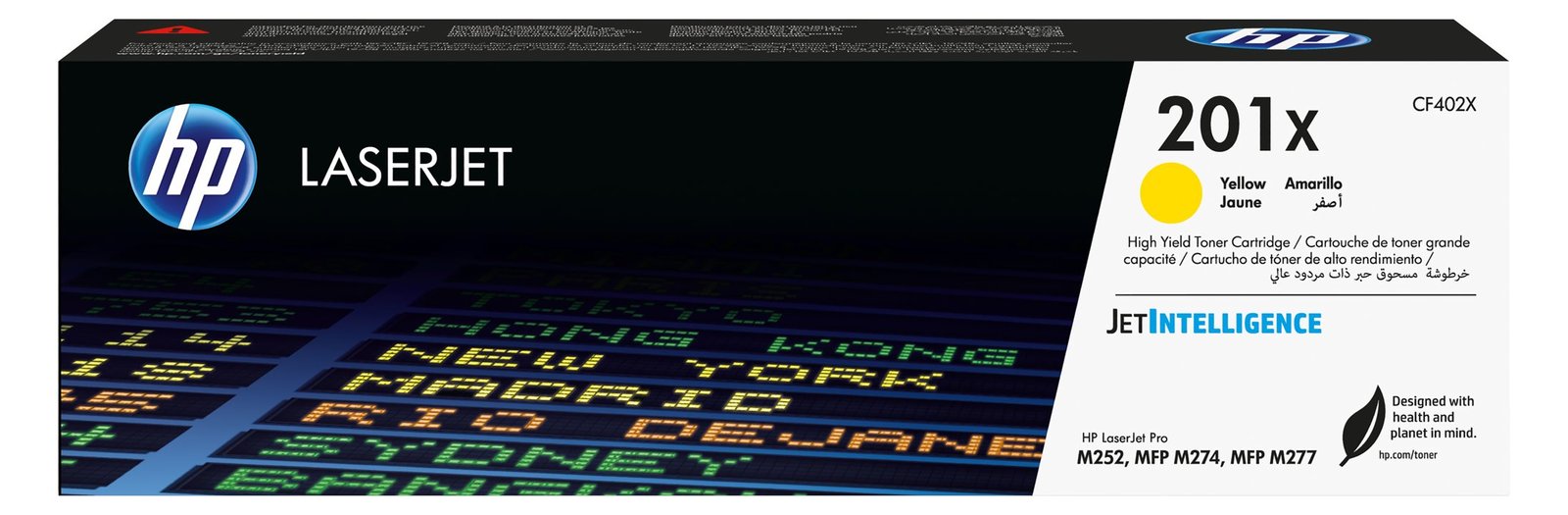 HP 201X - Hohe Ergiebigkeit - Gelb - Original - LaserJet - Tonerpatrone (CF402X)