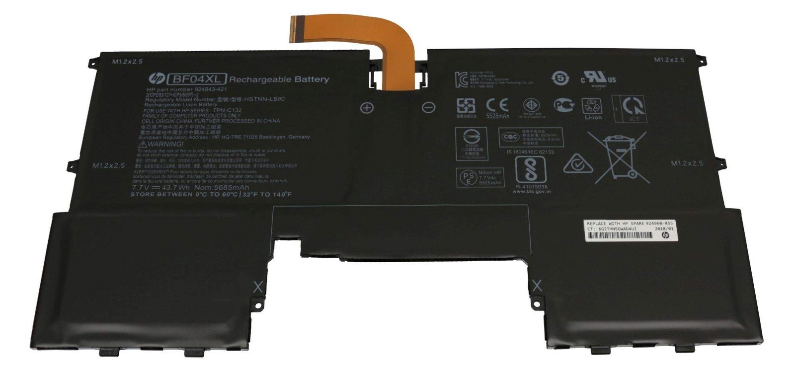 HP 43.7Wh Lithium-ion battery BF04XL - Batterie - 5.685 mAh