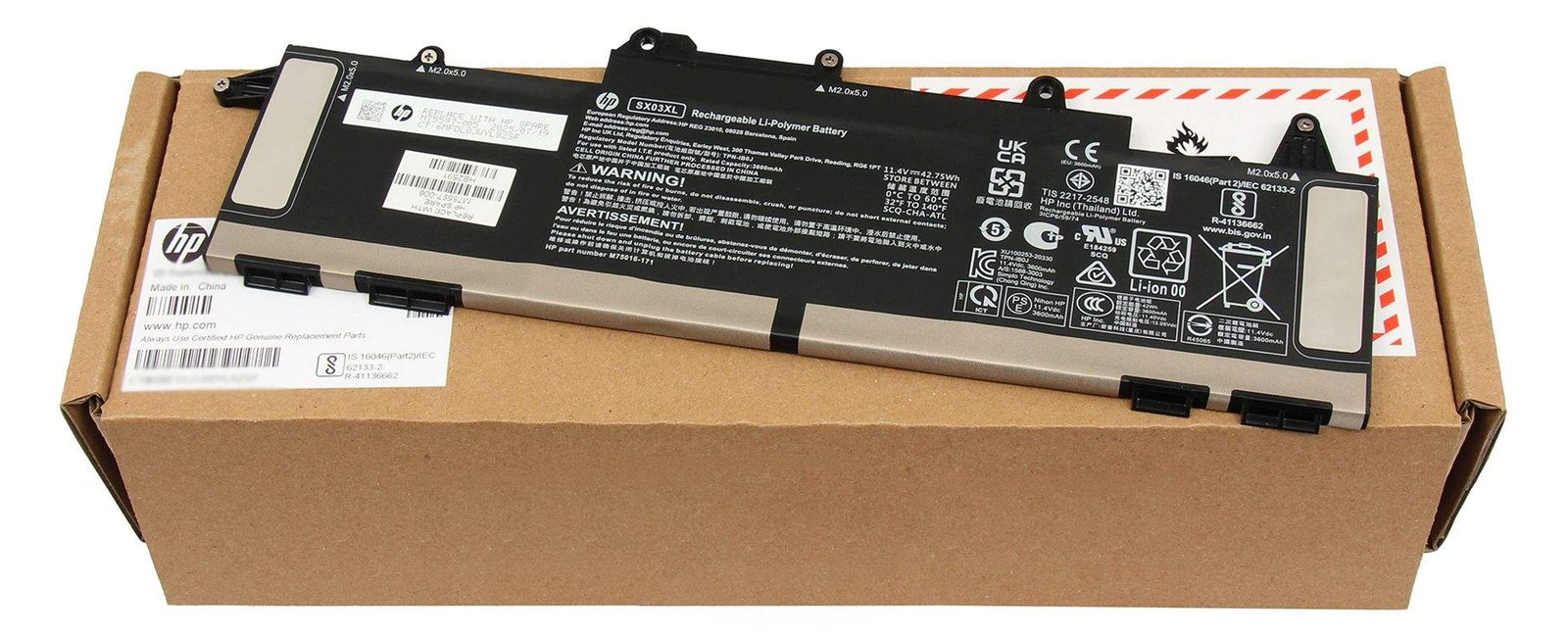 HP 45Wh Li-ion laptop battery L77689-171 - Batterie - 3.790 mAh