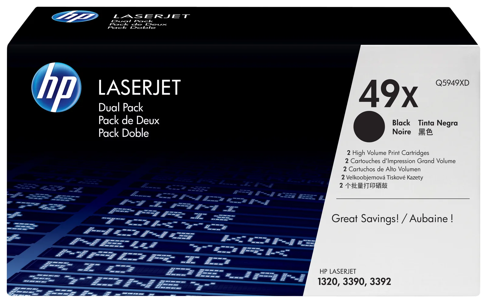 HP 49X - 2er-Pack - Hohe Ergiebigkeit - Schwarz - Original - LaserJet - Tonerpatrone (Q5949XD), Ansicht 2