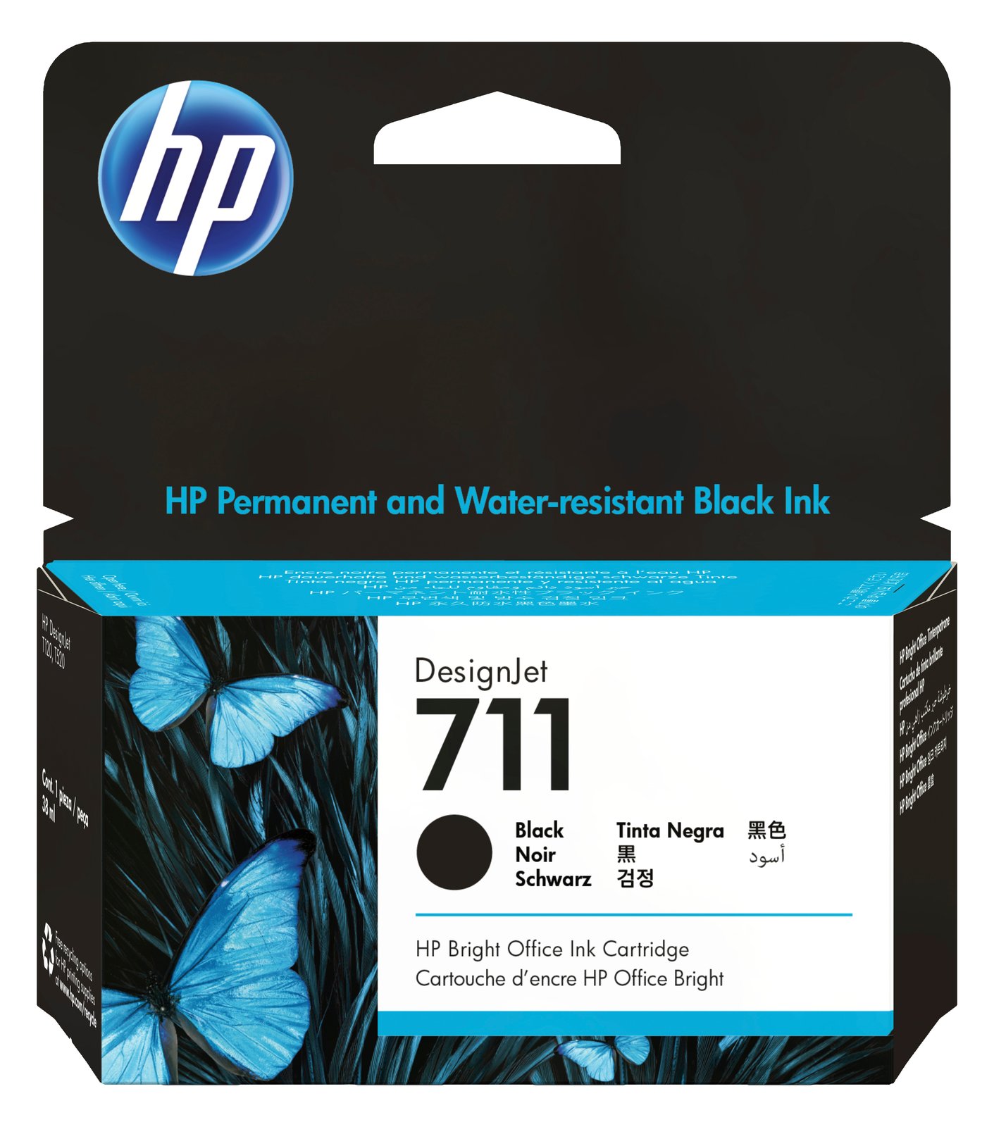 HP 711 - 38 ml - Schwarz - Original - DesignJet