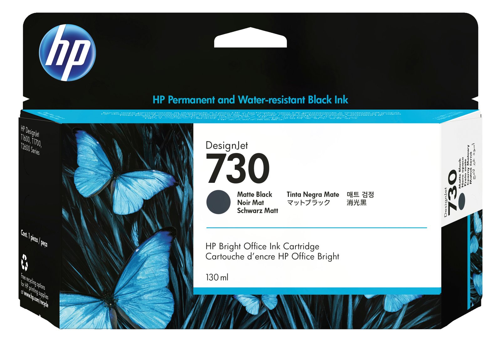 HP 730 - 130 ml - mattschwarz - Original - DesignJet