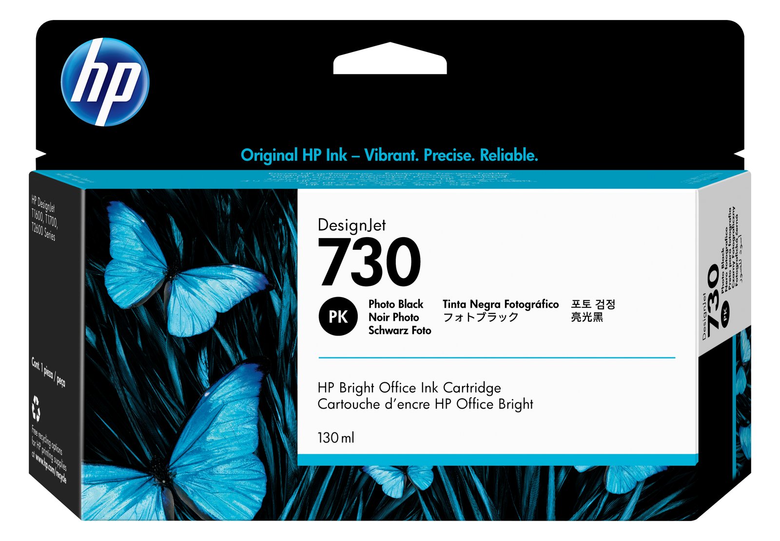 HP 730 - 130 ml - Photo schwarz - Original - DesignJet