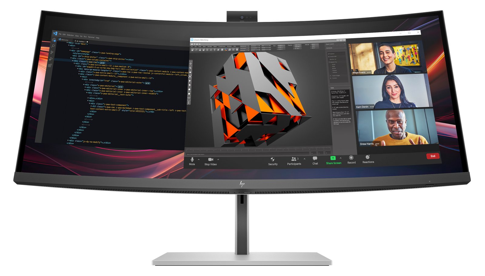 HP 734pm - Series 7 Pro - LED-Monitor - gebogen - 86.4 cm (34)