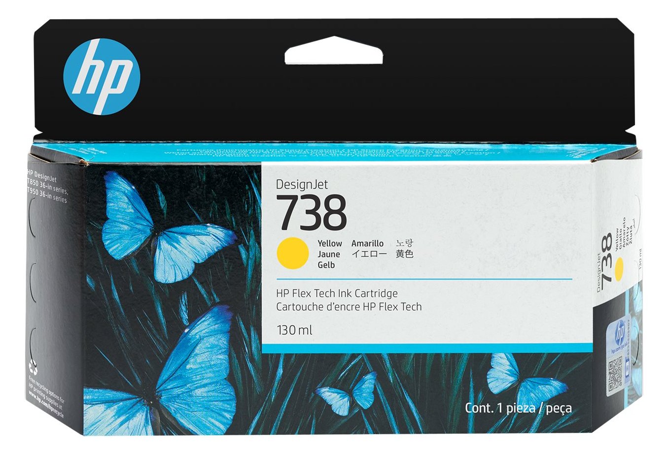 HP 738 - 130 ml - Gelb - original - DesignJet