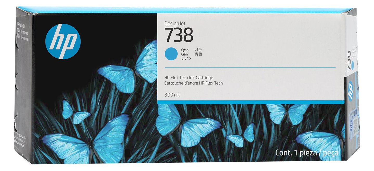 HP 738 - 300 ml - Cyan - original - DesignJet