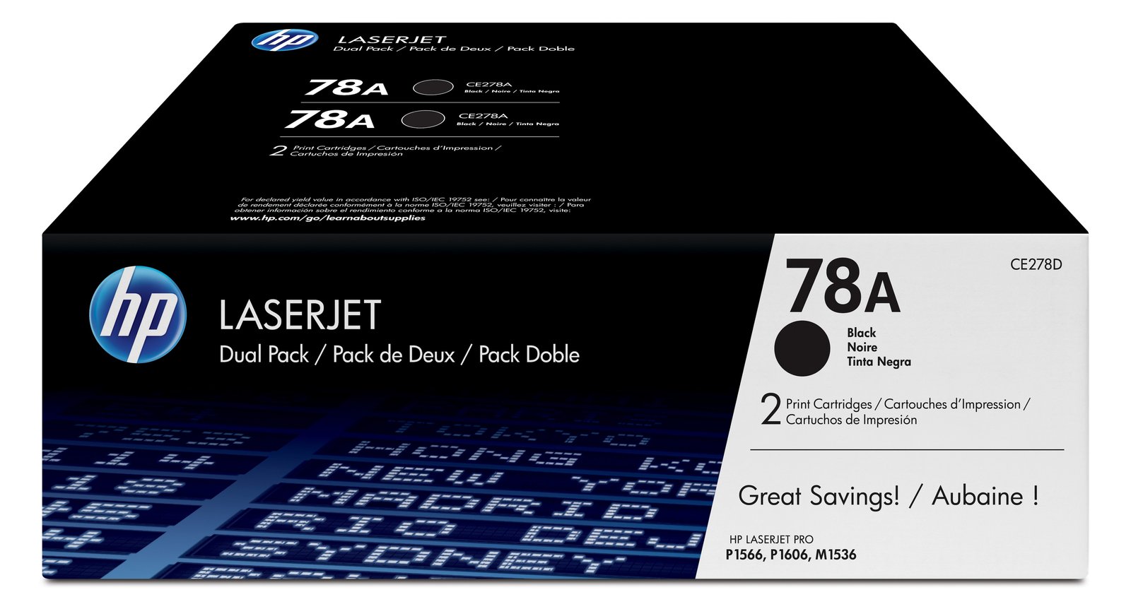 HP 78A - 2er-Pack - Schwarz - Original - LaserJet - Tonerpatrone (CE278AD)