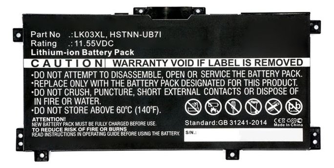 HP Battery 3 Cell 52Wh Li L08855-856 - Batterie - 4.550 mAh