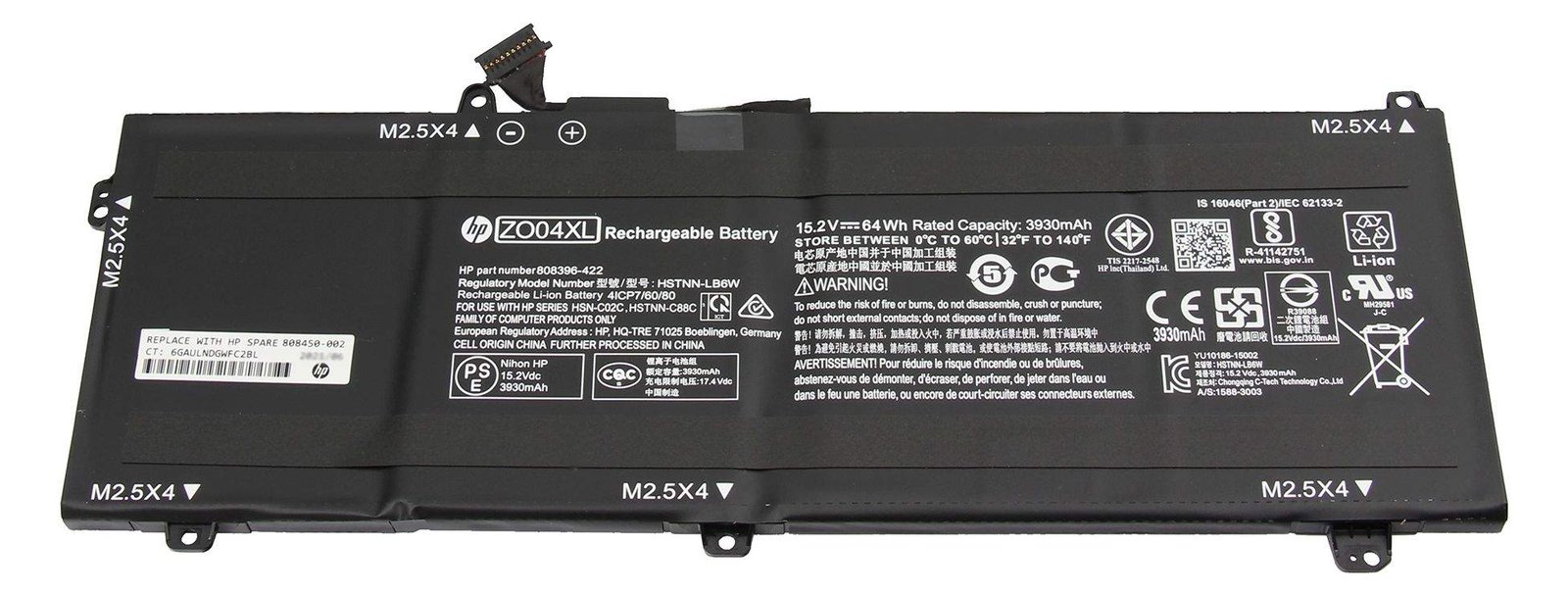 HP Battery 64Whr Li-Ion 4 ZL04064XL-PR - Batterie - 4.210 mAh