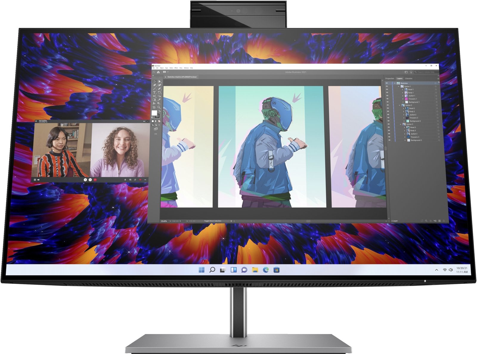 HP Z24m G3 QHD-Konferenzdisplay - 60,5 cm (23.8) - 2560 x 1440 Pixel - Quad HD - LCD - 5 ms - Silber