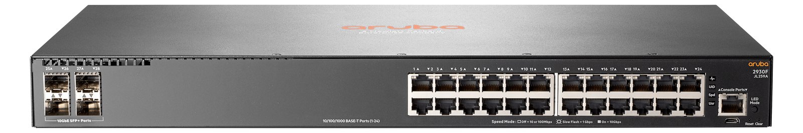 HPE Aruba 2930F 24G 4SFP - Switch - L3 - managed - 24 x 10/100/1000 + 4 x Gigabit SFP (Uplink)