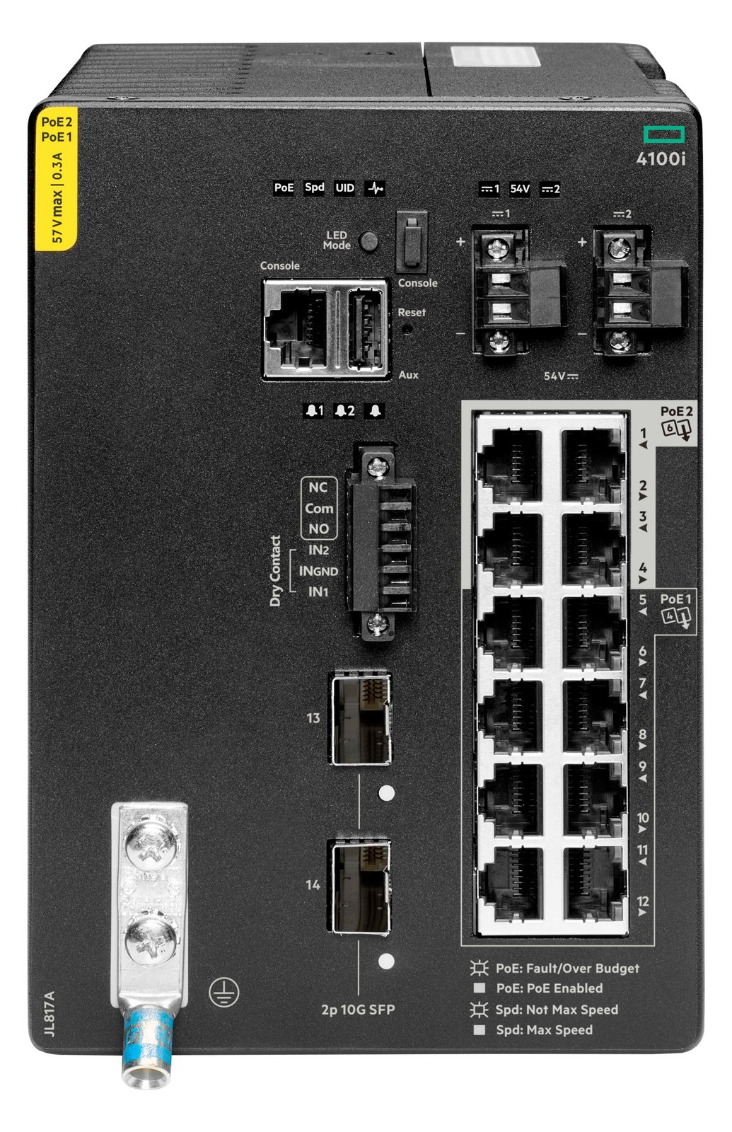 HPE Aruba 4100i - Switch - 8 x 10/100/1000 (PoE Class 4)