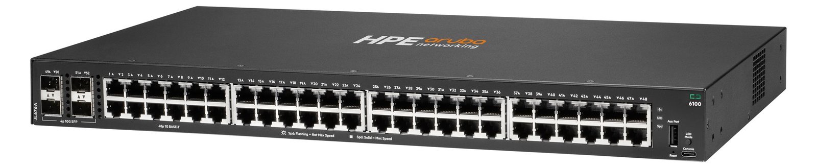 HPE Aruba 6100 48G 4SFP+ Switch - Switch - managed