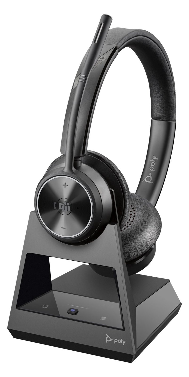 Poly HP Poly Savi 7320 Office - Savi 7300 series Headset On-Ear DECT kabellos Schwarz