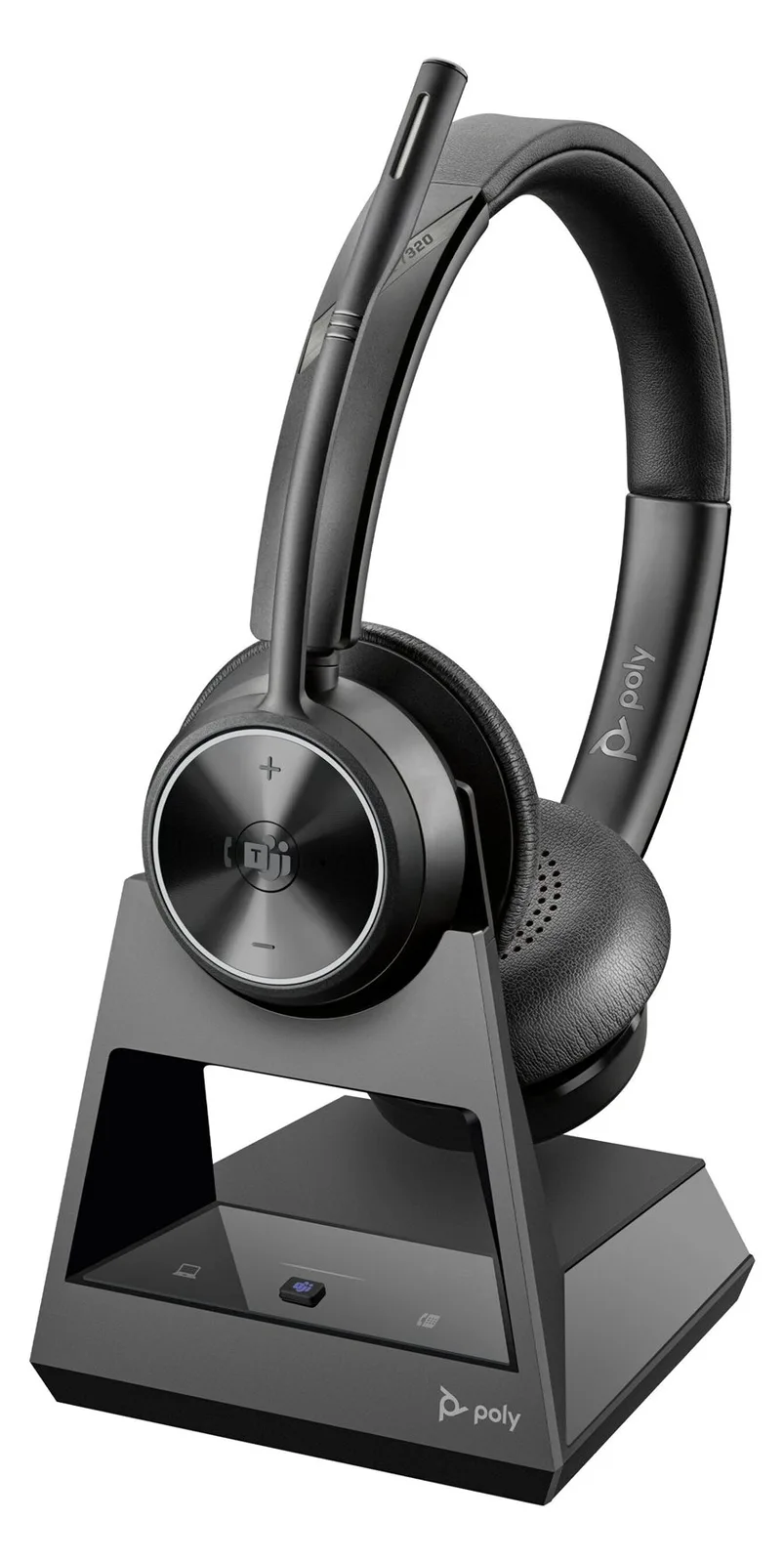 Poly HP Poly Savi 7320 Office - Savi 7300 series Headset On-Ear DECT kabellos Schwarz, Ansicht 3