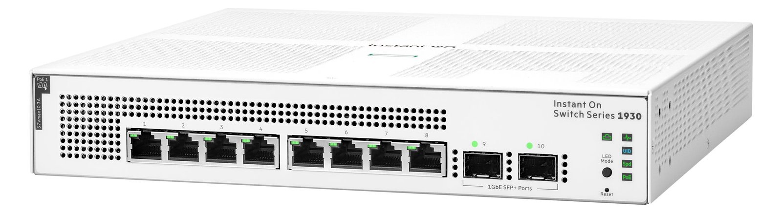 HPE Aruba Instant On 1930 8G Class4 PoE 2SFP 124W Switch - Switch - L3 - managed - 8 x 10/100/1000 (PoE)