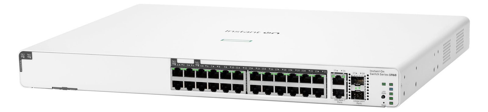 HPE Aruba Instant On 1960 24G 20p Class4 4p Class6 PoE 2XGT 2SFP+ 370W Switch - Switch - L3 Lite - managed