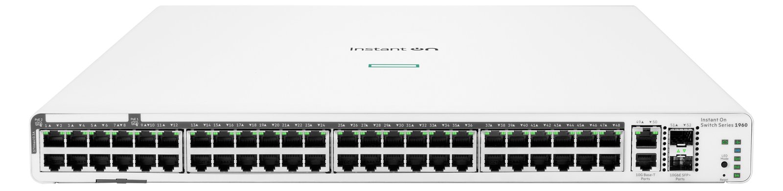 HPE Aruba Instant On 1960 48G 40p Class4 8p Class6 PoE 2XGT 2SFP+ 600W Switch - Switch - managed - 48 x 10/100/1000