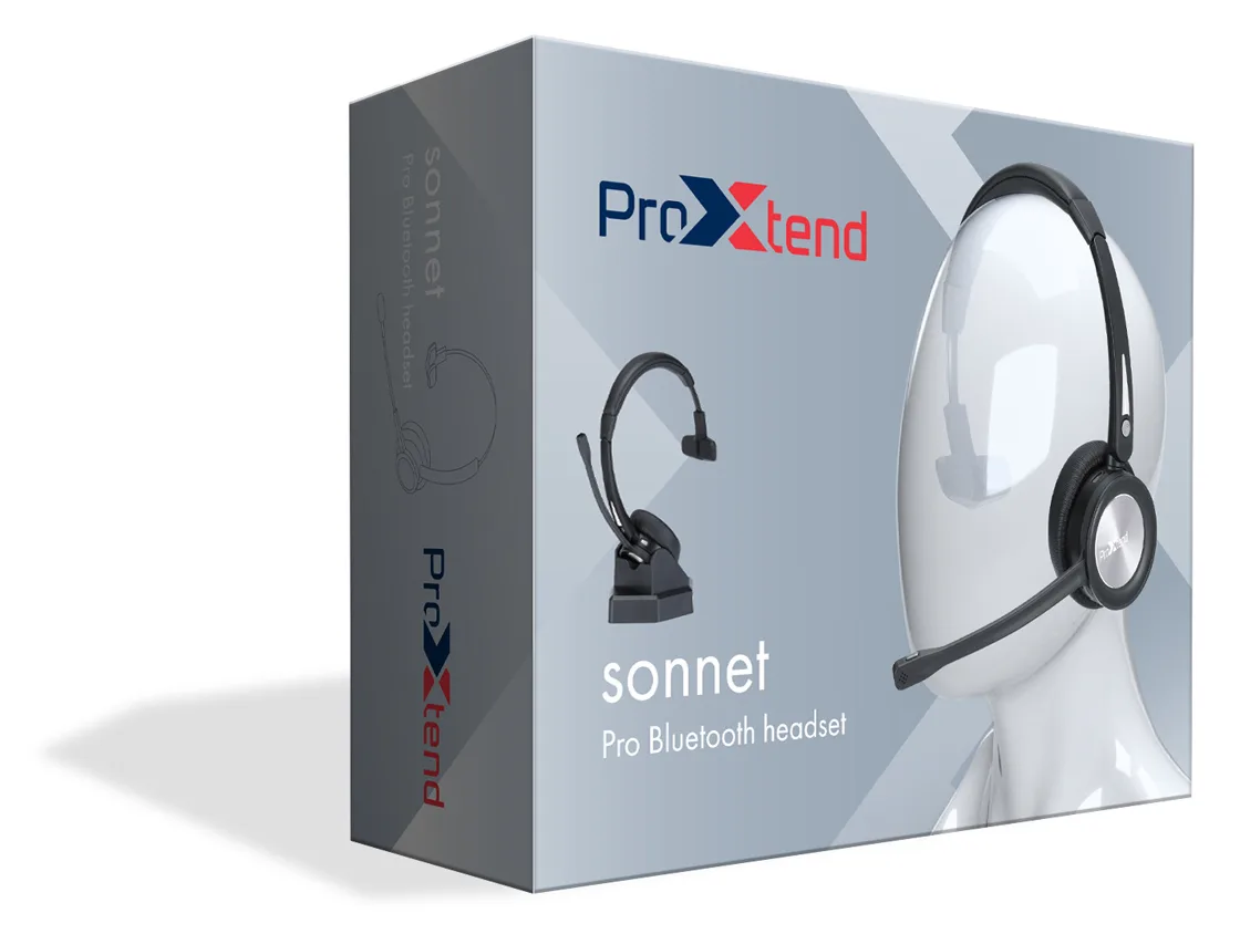 ProXtend Sonnet - Headset - On-Ear - Bluetooth kabellos Adapter USB-A via Bluetooth Schwarz, Ansicht 2