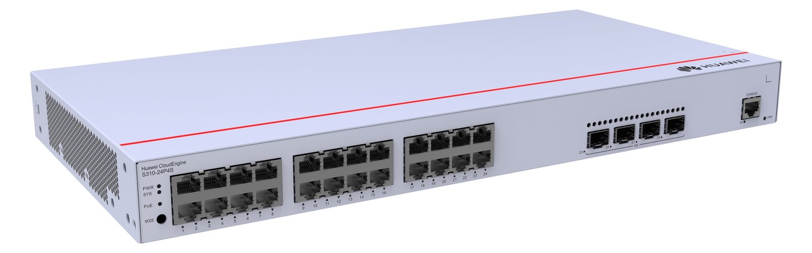 Huawei CloudEngine S310-24P4S - Switch - managed - 24 x 10/100/1000 + 4 x Gigabit SFP - Seite-zu-Seite-Luftstrom