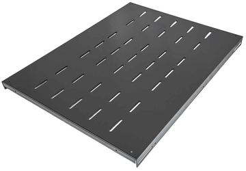 IC Intracom Intellinet 19 Fachboden zur Festmontage, 1 HE, 600 mm Tiefe - Rack - Regal - Schwarz, RAL 9005 - 1U von LumaTech