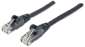 IC Intracom Intellinet Network Patch Cable, Cat6, 3m, Black, CCA, U/UTP, PVC, RJ45 - Patch-Kabel - RJ-45 (M) von LumaTech