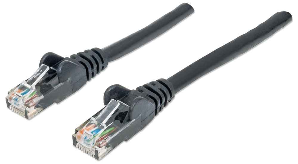 IC Intracom Intellinet Network Patch Cable, Cat6, 3m, Black, CCA, U/UTP, PVC, RJ45 - Patch-Kabel - RJ-45 (M)