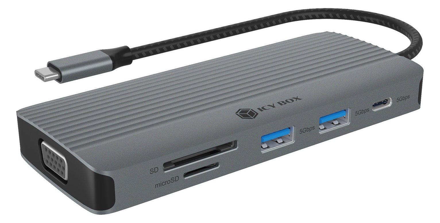 ICY BOX Dockingstation PD 10 in 1 1xHDMI 1xVGA USB-C