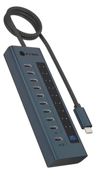 ICY BOX Hub USB-C PD20W 9xUSB-C/1xUSB-C+PD20W bis 10Gbit/s von LumaTech