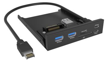 ICY BOX IB-HUB1419-i3 - Hub - front panel for 3.5 bay, USB Type-E connection von LumaTech