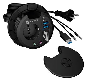 ICY BOX IB-HUB1430-CR - Hub - in-desk - 2 x SuperSpeed von LumaTech