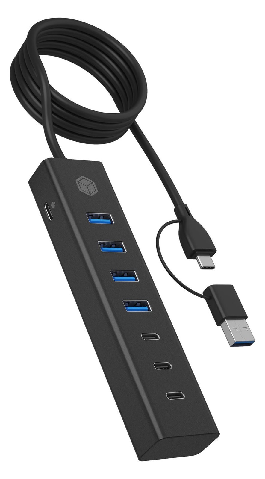 ICY BOX IB-HUB1737-C3 - Hub - 4 x USB 3.2 Gen 1 + 3 x USB-C 3.2 Gen 1