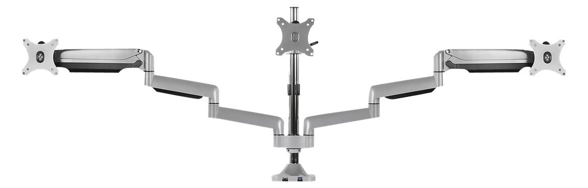 ICY BOX IB-MS505-TI - Befestigungskit - für 3 Monitore - Aluminium - Schwarz, Silber