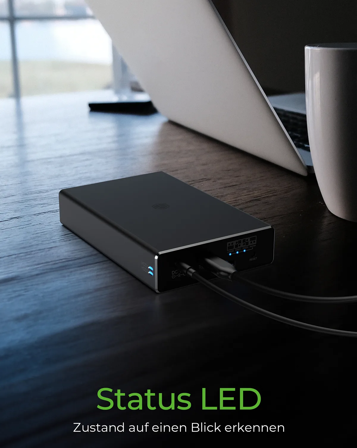 ICY BOX IB-RD2253-C31- Ext. RAID System, 2x SATA 2,5 SATA SSD/HDD zu 1x USB 3.1 (Gen 2, 10 Gbit/s), Ansicht 7