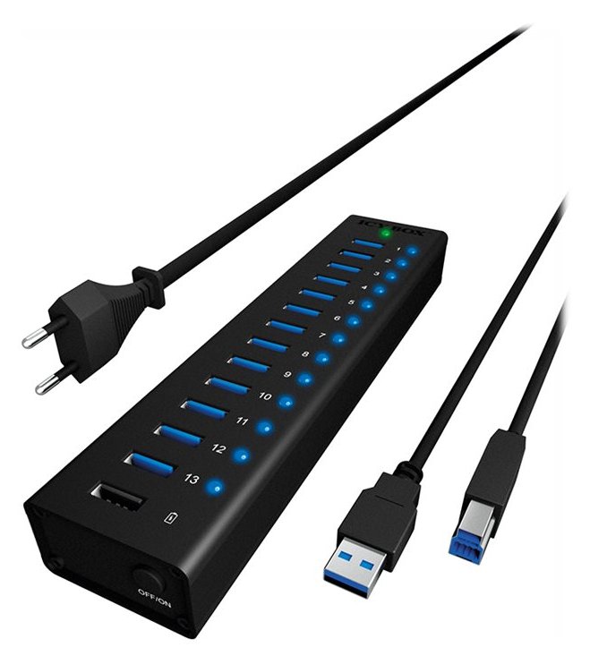 ICY BOX ICY BOX IB-AC6113 - Hub - 13 x SuperSpeed USB 3.0
