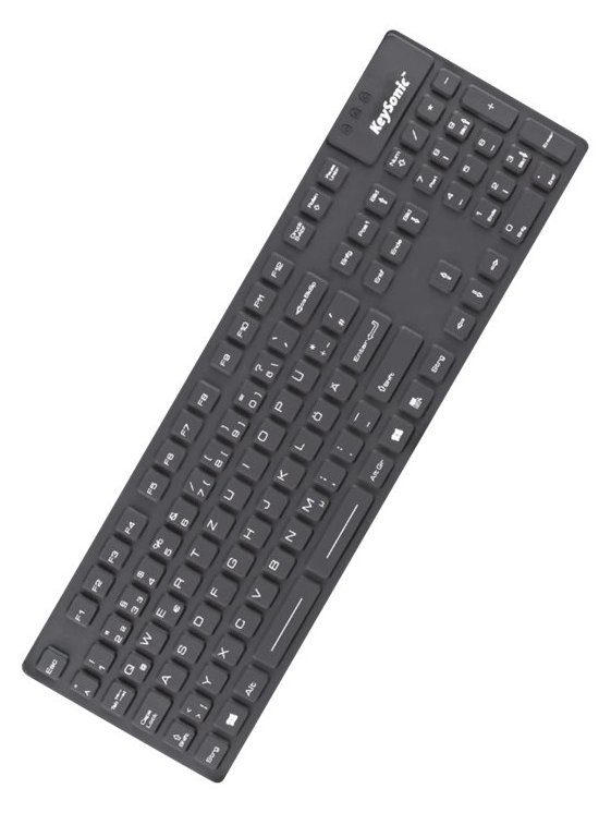 ICY BOX KeySonic KSK-8030 IN - Tastatur - USB - TL: Deutsch, QWERTZ - Schwarz
