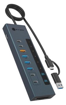ICY BOX USB3.2 Gen2 Hub PD m. Kartenleser USB3.2 Gen2.10Gbit/s von LumaTech