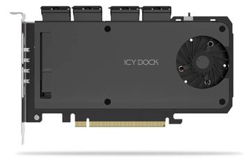 Icy Dock Adapter 4 x M.2 NVMe SSD Mobile Rack Card - Gehäuse von LumaTech