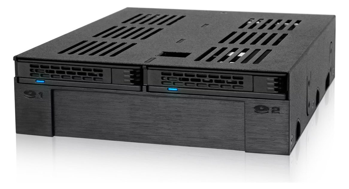 Icy Dock ExpressCage MB322SP-B - Mobiles Speicher-Rack - 5,25 bis 3,5 / 2,5 (13,3 cm bis 8,9/6,4 cm)