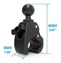 Ram Mounts RAP-404U - Schwarz - Silber - 39,6 mm - 133,4 mm, Ansicht 2