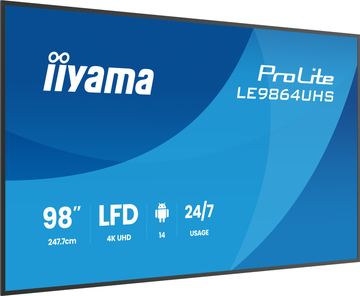 Iiyama DS LE9864UHS VA 24/7 98''//2xHDMI/USB-C - Flachbildschirm (TFT/LCD) - 6,5 ms von LumaTech
