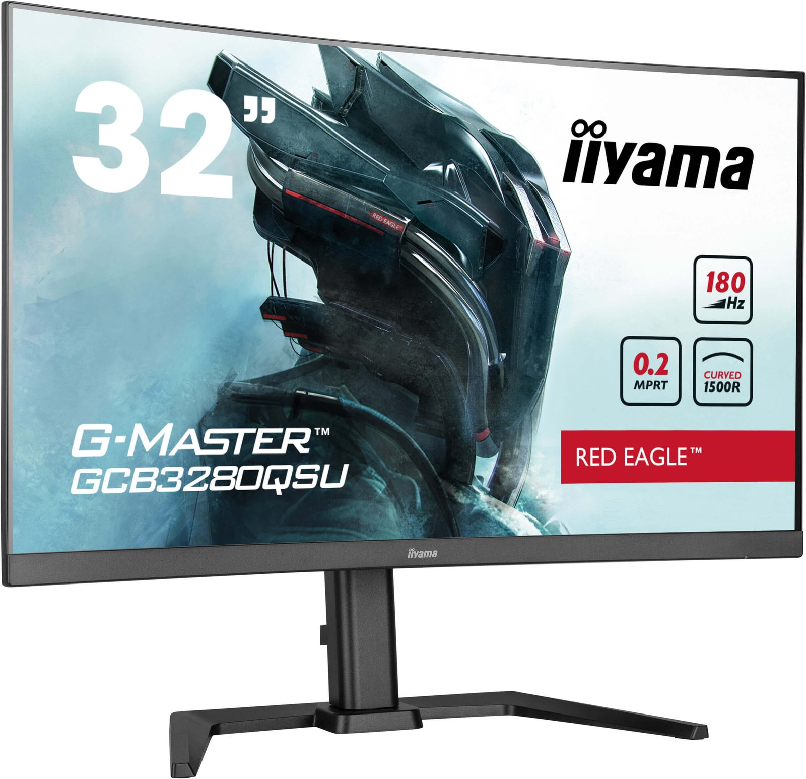 Iiyama G-MASTER Red Eagle GCB3280QSU-B2 - LED-Monitor - Gaming - gebogen - 81.3 cm (32)