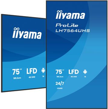 Iiyama LH7564UHS-B1AG 75 IN LCD UHD - Flachbildschirm (TFT/LCD) - 190,5 cm von LumaTech
