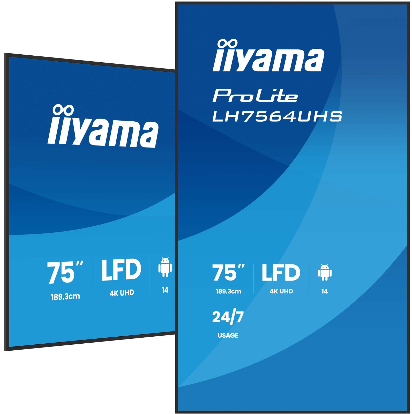 Iiyama LH7564UHS-B1AG 75 IN LCD UHD - Flachbildschirm (TFT/LCD) - 190,5 cm