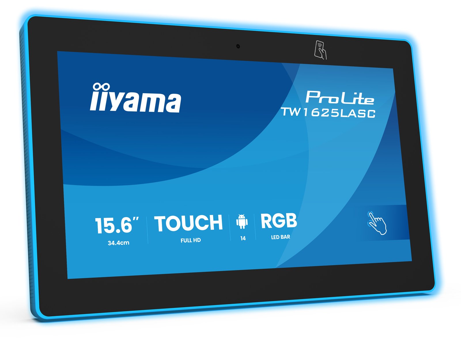 Iiyama ProLite TW1625LASC-B3PNR - Android-PC - Touchpanel-PC - 1 RK3576 - RAM 4 GB - SSD - WLAN, Bluetooth, 1GbE - 15.6